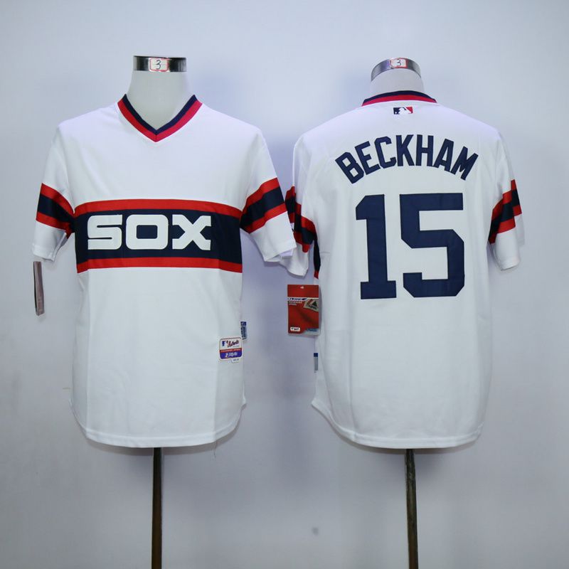 Men Chicago White Sox #15 Beckham White MLB Jerseys->chicago white sox->MLB Jersey